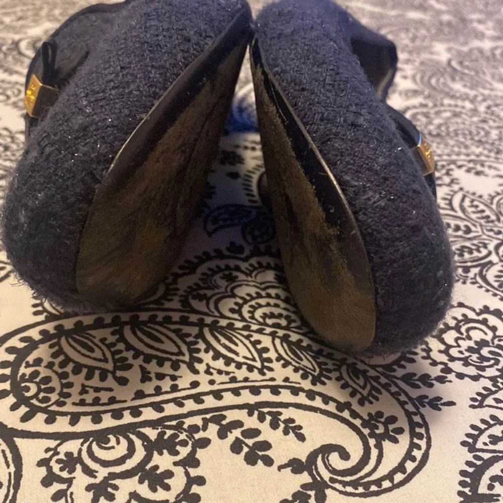 Tory Burch loafers navy tweed - Picture 6 of 10